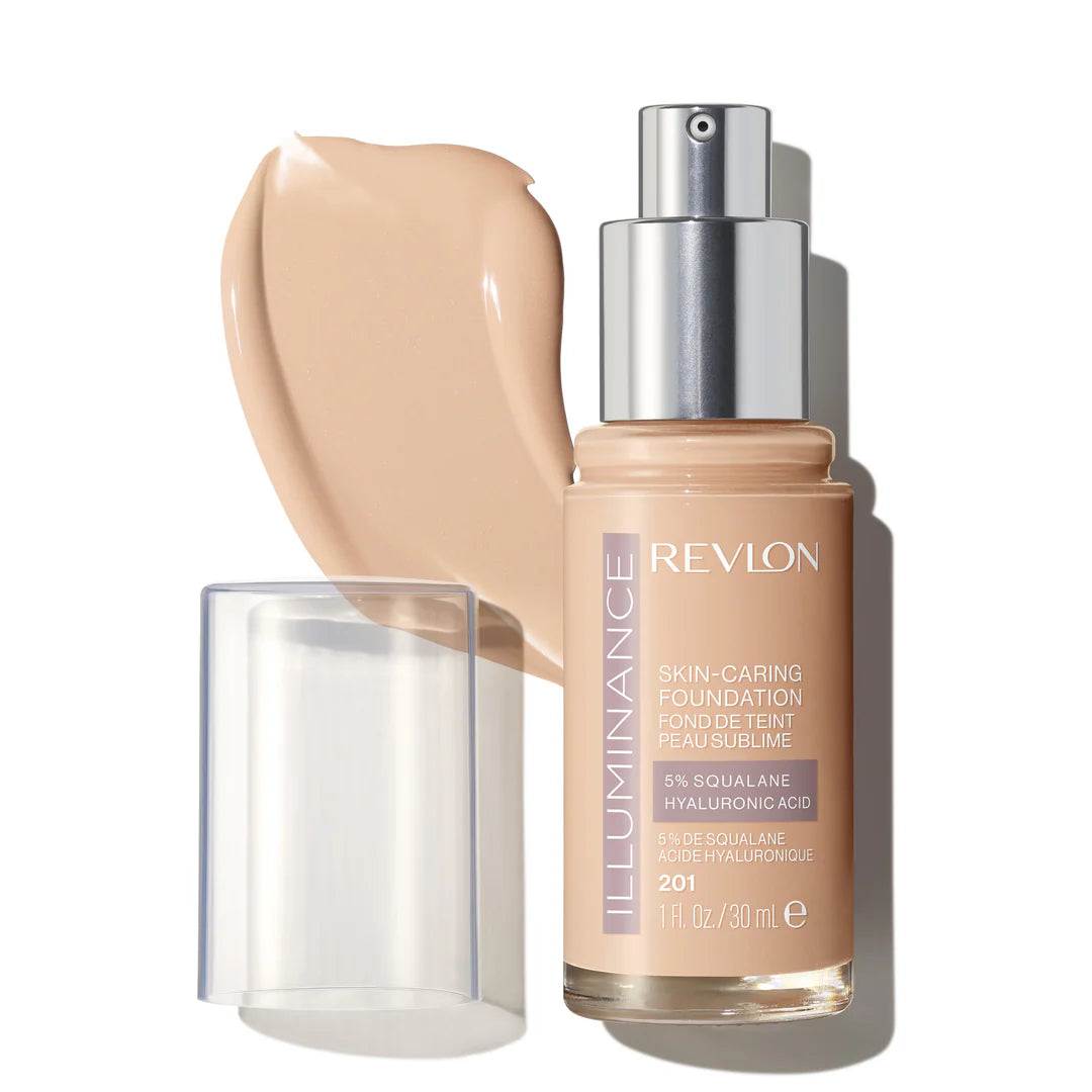 201 CREAMY NATURAL - Revlon Illuminance Base Liquida Luminosa Para Cuidado De Piel 5% Escualano + Ácido Hialurónico