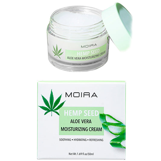 MOIRA Hemp Seed Aloe Vera Crema Facial Hidratante Con Aloe Vera & Semillas de Cáñamo - 50mL