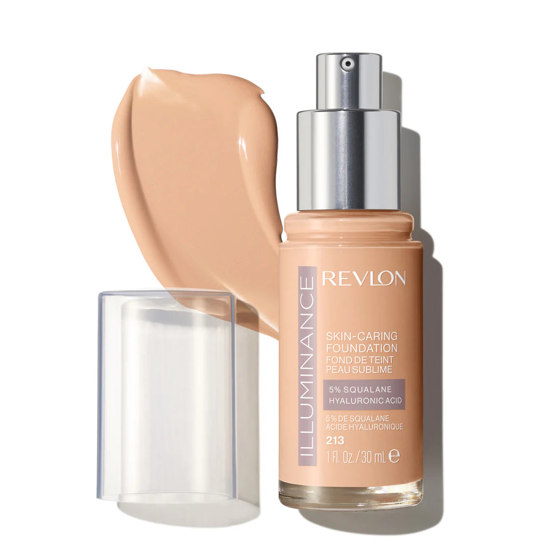 213 LIGHT NATURAL - Revlon Illuminance Base Liquida Luminosa Para Cuidado De Piel 5% Escualano + Ácido Hialurónico