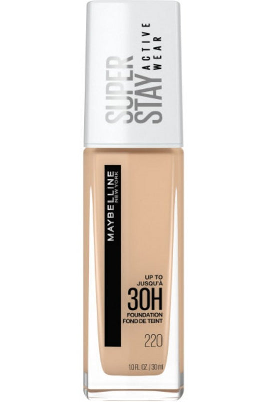 220 NATURAL BEIGE - Maybelline Superstay Active Wear Base Liquida 30 Horas Resistente Al Agua
