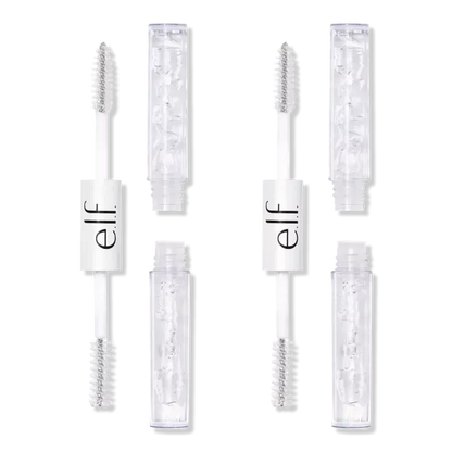 E.L.F Mascara Encrespador Doble Trasparente Para Cejas Y Pestañas - Paquete De 2