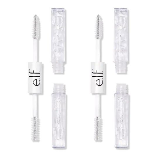 E.L.F Mascara Encrespador Doble Trasparente Para Cejas Y Pestañas - Paquete De 2