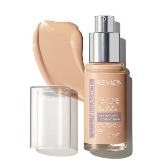 301 COOL BEIGE- Revlon Illuminance Base Liquida Luminosa Para Cuidado De Piel 5% Escualano + Ácido Hialurónico
