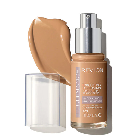 405 HAZEL - Revlon Illuminance Base Liquida Luminosa Para Cuidado De Piel 5% Escualano + Ácido Hialurónico