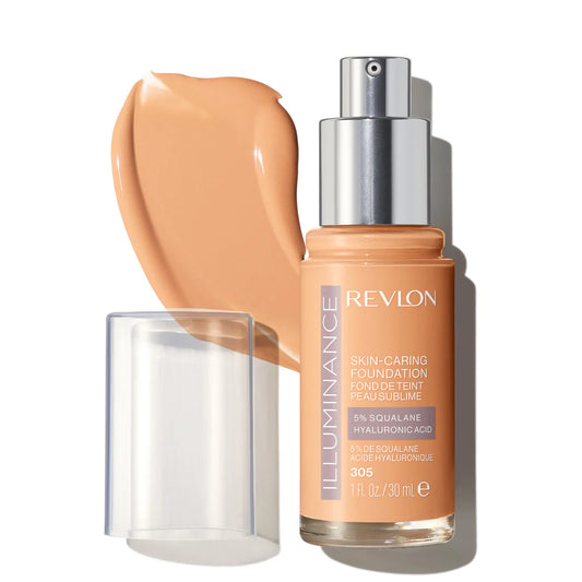 305 MEDIUM SAND - Revlon Illuminance Base Liquida Luminosa Para Cuidado De Piel 5% Escualano + Ácido Hialurónico