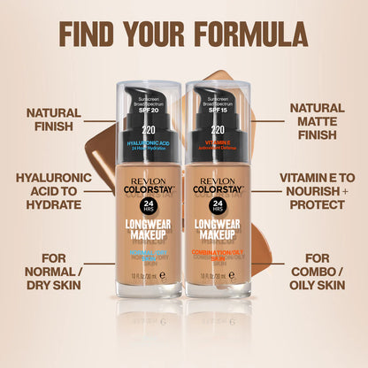 150 BUFF - Revlon Colorstay Combination Oily Matte Base Liquida 24 Horas Para Piel Grasa Vitamina E & SPF15