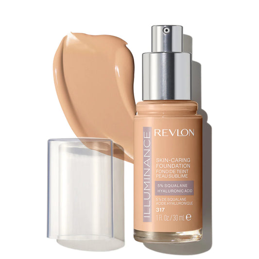 317 TAN SAND - Revlon Illuminance Base Liquida Luminosa Para Cuidado De Piel 5% Escualano + Ácido Hialurónico