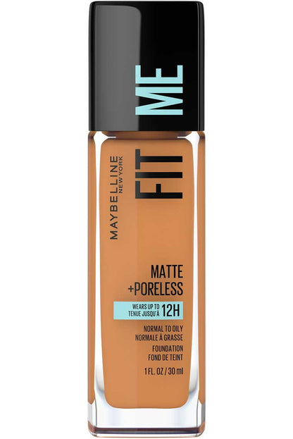 334 WARM SUN - Maybelline Fit Me Matte Poreless Base Liquida Refina Poros