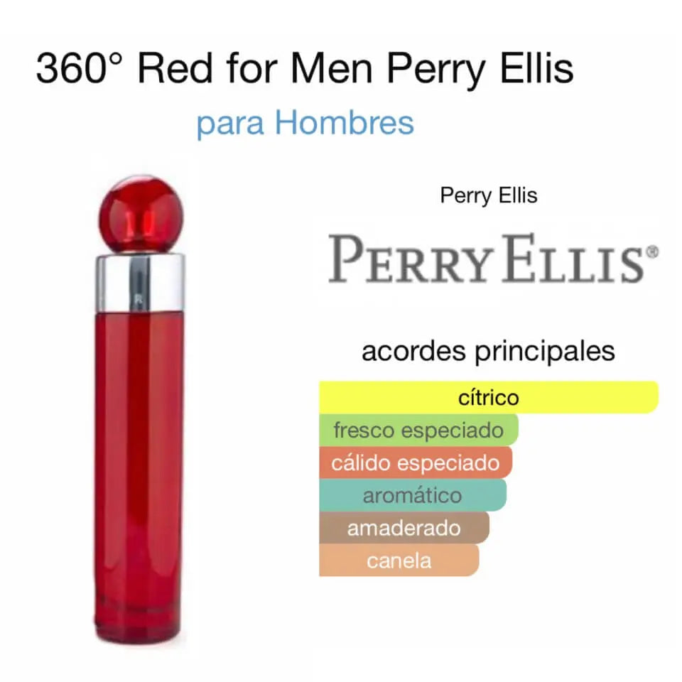Perry Ellis 360 Red Perfume Para Hombre Eau De Toilette (100mL/3.4oz)