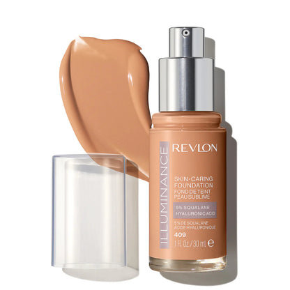 409 Brulee - Revlon Illuminance Base Liquida Luminosa Para Cuidado De Piel 5% Escualano + Ácido Hialurónico
