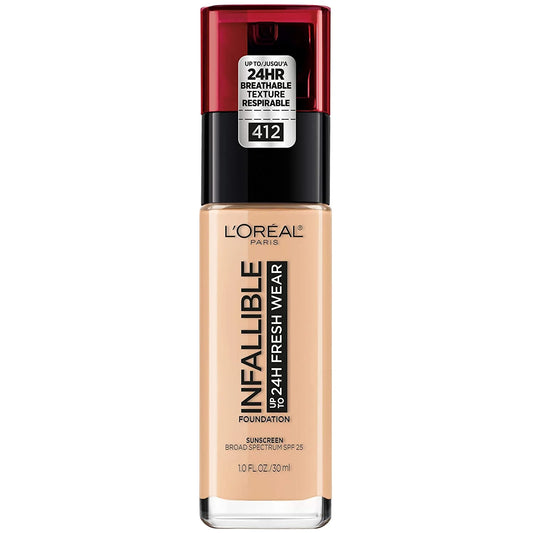 412 WARM IVORY - Loreal Infallible Fresh Wear Base Liquida 24 Horas + SPF25