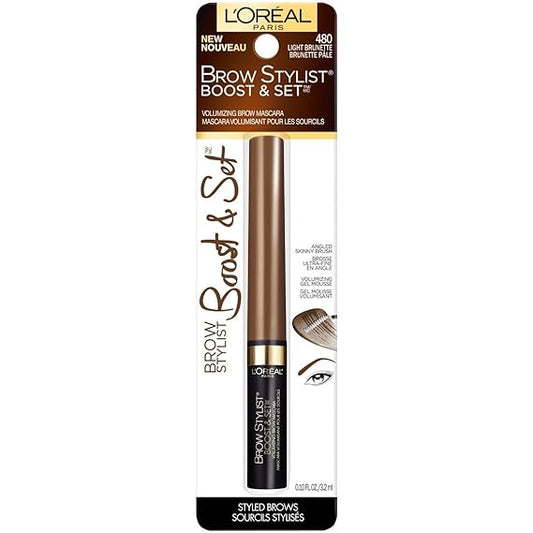 480 BRUNETTE - Loreal Brow Stylist Boost & Set Mascara Encrespador Para Cejas