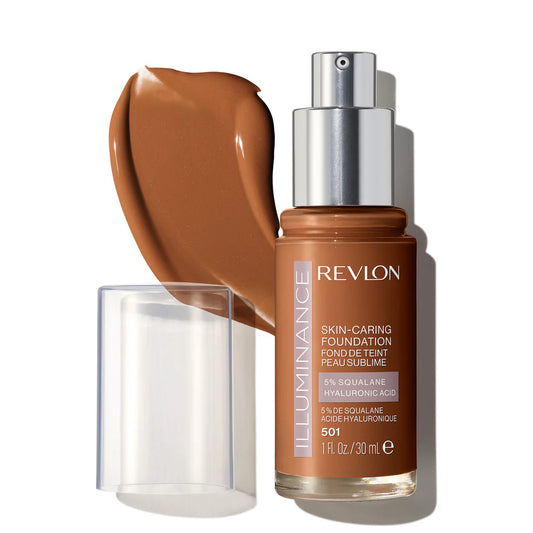 501 TOASTED CARAMEL - Revlon Illuminance Base Liquida Luminosa Para Cuidado De Piel 5% Escualano + Ácido Hialurónico
