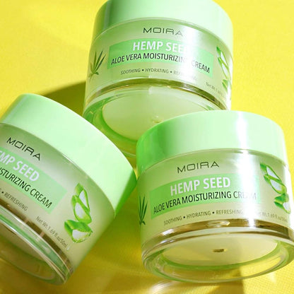 MOIRA Hemp Seed Aloe Vera Crema Facial Hidratante Con Aloe Vera & Semillas de Cáñamo - 50mL