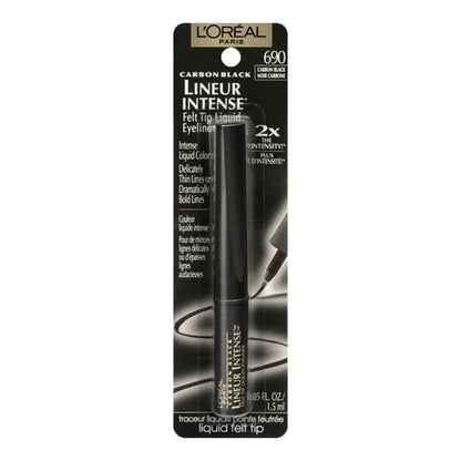 Loreal Lineur Intense Delineador Liquido Para Ojos Con Punta De Fieltro - 690 CARBON BLACK