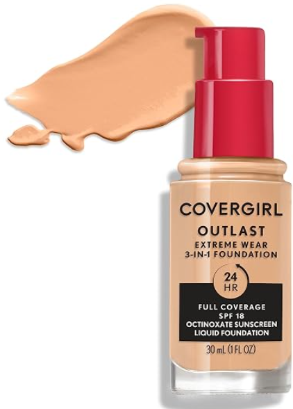 825 BUFF BEIGE - Covergirl Outlast Extreme Wear 3-in-1 Cobertura Total Base Liquida, SPF 18