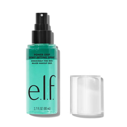 E.L.F Power Grip Dewy Setting Spray Sellador Hidratante Con Infusión De Aloe, Acido Hialurónico, Escualano, Aceite De Semilla De Té Verde.