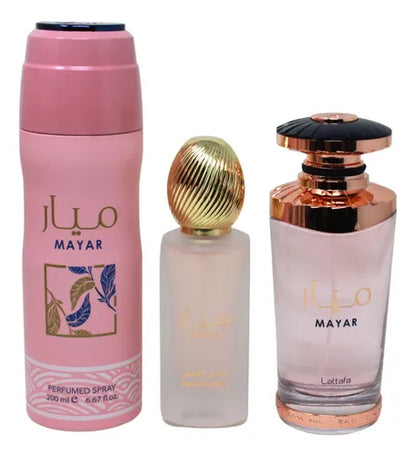 Lattafa Mayar Set De Perfume Para Mujer - Estuche De 3 Piezas