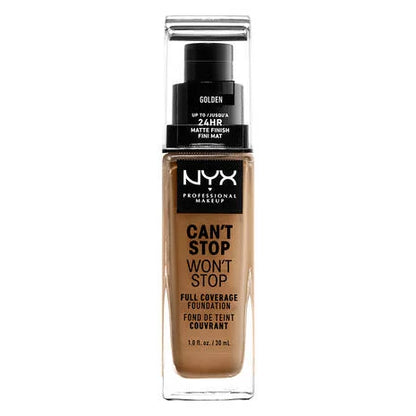 GOLDEN - NYX Cant Stop Wont Stop Base Liquida Cobertura Total 24 Horas CONTRA AGUA
