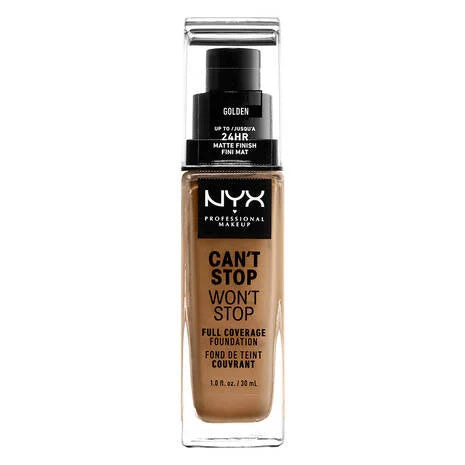 GOLDEN - NYX Cant Stop Wont Stop Base Liquida Cobertura Total 24 Horas CONTRA AGUA