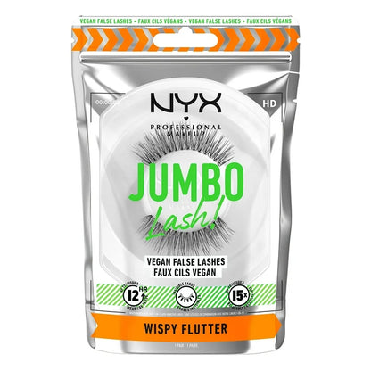 WISPY FLUTTER- NYX PROFESSIONAL MAKEUP Jumbo Lash! Pestañas Postizas Veganas, hasta 12 Horas de Duración, Pestañas Postizas Reutilizables - Ondulación Suave