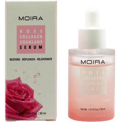 MOIRA Rose Collagen Squalane Serum Facial Con Colágeno, Escualano, & Rosa - 30mL