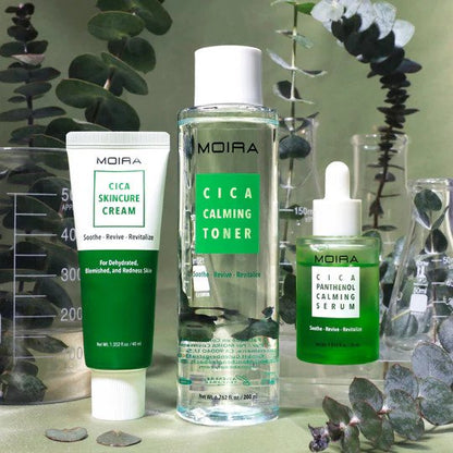MOIRA Cica Skincure Crema De Tratamiento Facial Intensivo Para Piel Deshidratada Con Imperfecciones - Centella Asiática Aceite de Lavanda, Vitamina B5 y Extracto de Aloe Vera - 50mL
