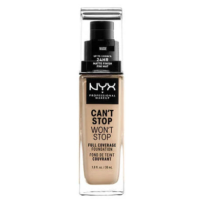 NUDE - NYX Cant Stop Wont Stop Base Liquida Cobertura Total 24 Horas CONTRA AGUA