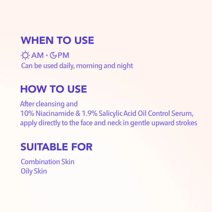 MOIRA Gel Facial Hidratante Con 10% Niacinamida Para Control de Grasa - 50g