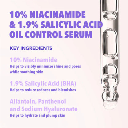 MOIRA 10% Niacinamide & 1.9% Salicylic Serum Para Control De Grasa - 30mL