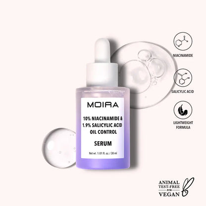 MOIRA 10% Niacinamide & 1.9% Salicylic Serum Para Control De Grasa - 30mL