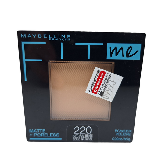 222 TRUE BEIGE - Maybelline Fit Me Matte Poreless Polvo Compacto Refina Poros Para Piel Grasa