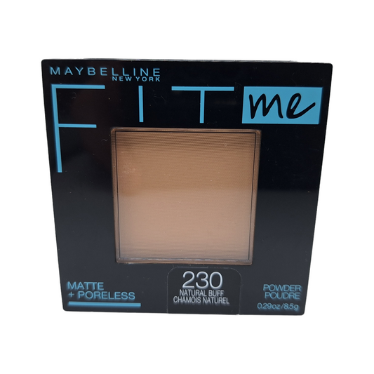230 NATURAL BUFF - Maybelline Fit Me Matte Poreless Polvo Compacto Refina Poros Para Piel Grasa