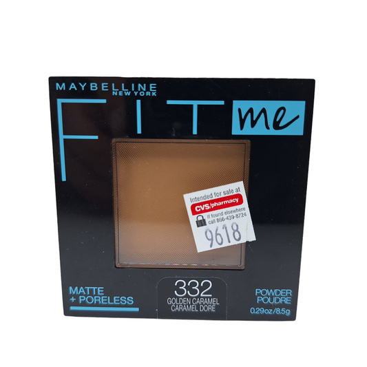 332 GOLDEN CARAMEL - Maybelline Fit Me Matte Poreless Polvo Compacto Refina Poros Para Piel Grasa