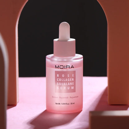 MOIRA Rose Collagen Squalane Serum Facial Con Colágeno, Escualano, & Rosa - 30mL