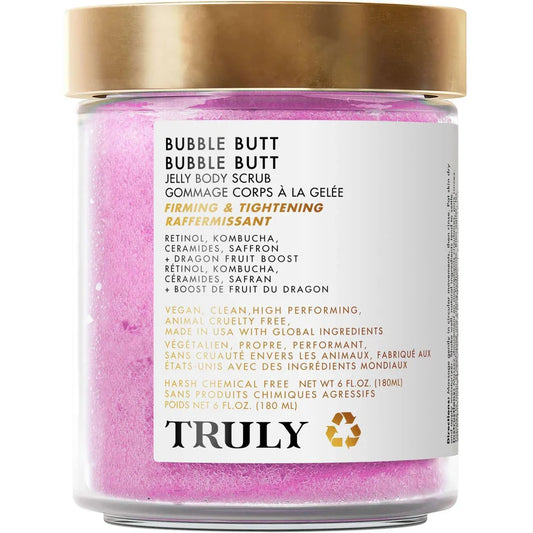 Truly Bubble Butt Jelly Scrub Gelatina Corporal Exfoliante Vegana Con Retinol, Glicerina & Aloe Vera