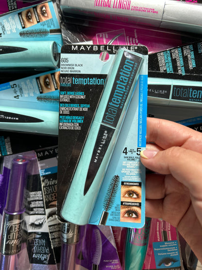 Maybelline Mascara Encrespador Total Temptation - Negro Marron Contra Agua