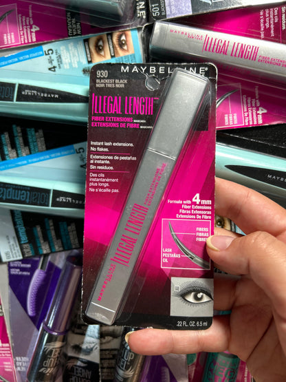 Maybelline Mascara Encrespador Ilegal Length Extensiones - Negro Regular