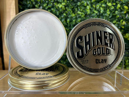 Shiner Gold Pomade A Base De Agua Para Peinado De Cabello 3.4oz  - Maximum Matte Clay