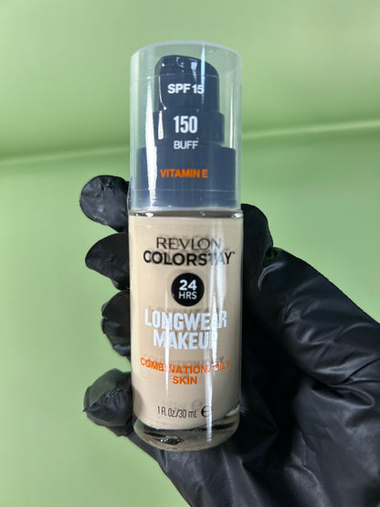 150 BUFF - Revlon Colorstay Combination Oily Matte Base Liquida 24 Horas Para Piel Grasa Vitamina E & SPF15
