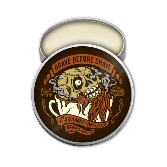 Grave Before Shave Balsamo Para Barba De Aceites Naturales 2oz - Caramel Mocha Blend