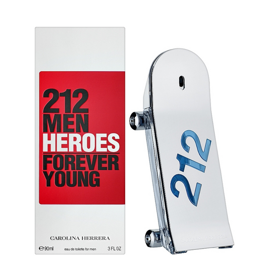 Carolina Herrera 212 Men Heroes Forever Young Perfume Para Hombre Eau De Toilette (90mL/3.0oz)