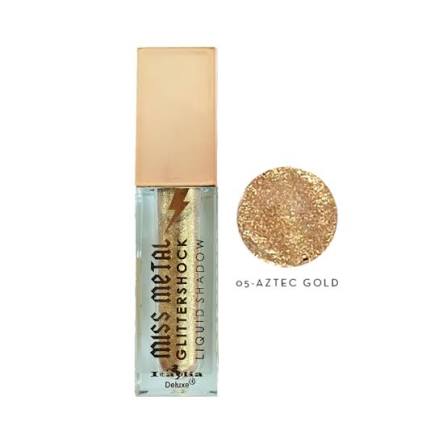 Italia Deluxe Miss Metal Glittershock Liquid Shadows - 5B Aztec Gold