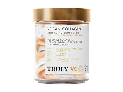Truly Vegan Collagen Booster Crema Corporal Hidratante Antienvejecimiento Con Retinol, Vitamina C & Colágeno Vegetal