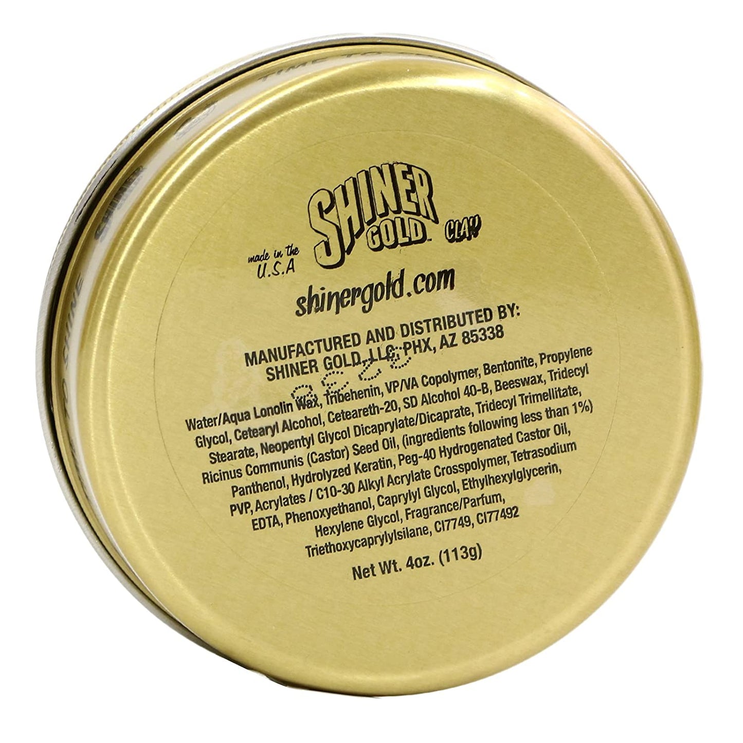 Shiner Gold Pomade A Base De Agua Para Peinado De Cabello 3.4oz  - Maximum Matte Clay