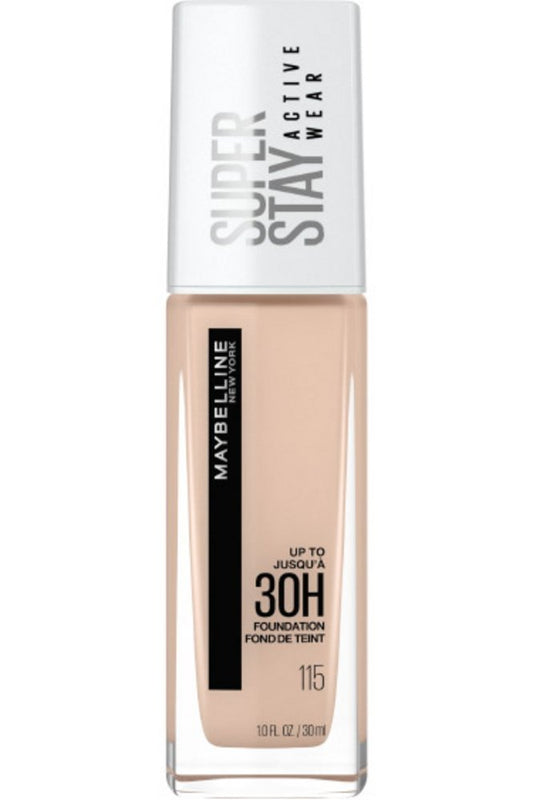 115 IVORY - Maybelline Superstay Active Wear Base Liquida 30 Horas Resistente Al Agua