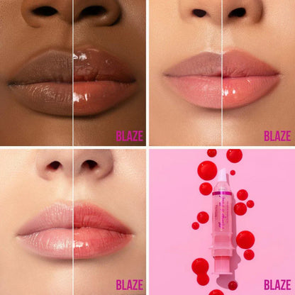 Beauty Creations Plump & Pout Labial EFECTO VOLUMEN Hidratante Con Vitamina E - BLAZE