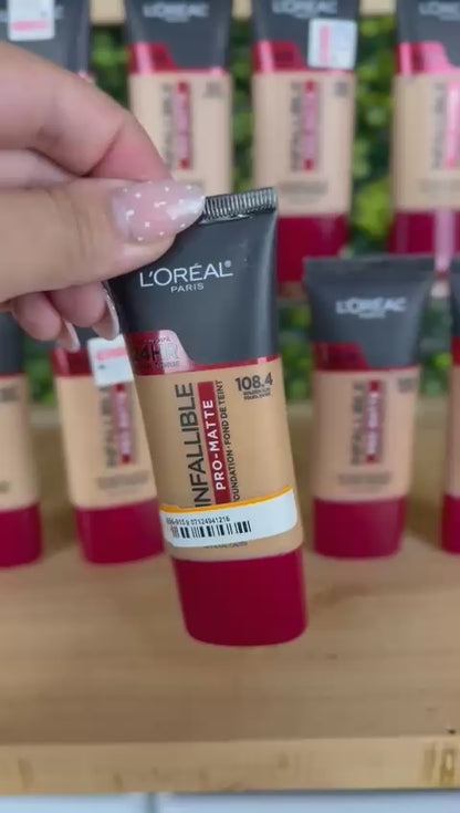108.4 GOLDEN SUN - Loreal Infallible Pro Matte 24 Horas Base Liquida Matte Para Piel Grasa