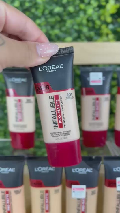 101 CLASSIC IVORY - Loreal Infallible Pro Matte 24 Horas Base Liquida Matte Para Piel Grasa