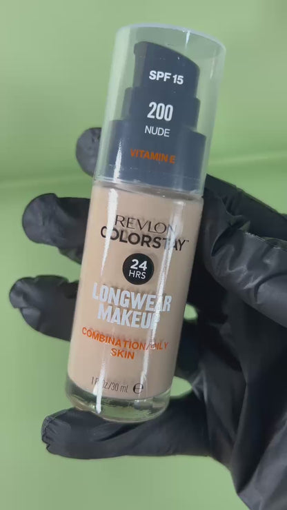 200 NUDE - Revlon Colorstay Combination Oily Matte Base Liquida 24 Horas Para Piel Grasa Vitamina E & SPF15
